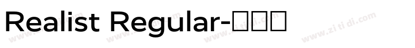 Realist Regular字体转换